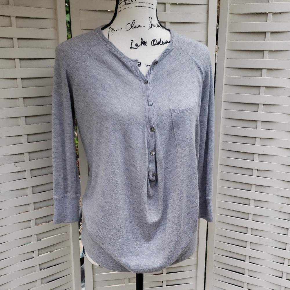 Vince Gray Maternity Henley Top Size S